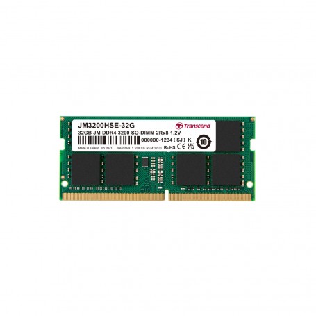 Transcend 32GB JM DDR4 3200MHZ SO-DIMM 2RX8 2GX8 CL22 1.2V memoria 2 x 8 GB (JM3200HSE-32G)