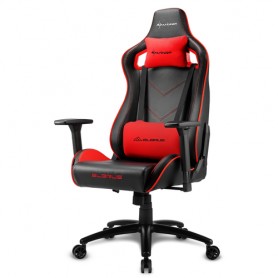 Sharkoon Elbrus 2 Sedia per gaming universale Seduta imbottita Nero, Rosso (4044951027675)