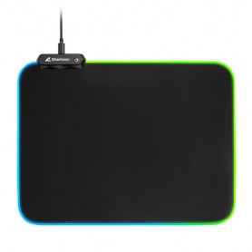 Sharkoon 1337 RGB V2 Gaming Mat Tappetino per mouse per gioco da computer Nero (4044951029976)