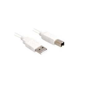 Sharkoon 0.5m, USB2.0-A/USB2.0-B cavo USB USB A USB B Bianco (4044951015344)