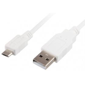Sharkoon 1.5m, Micro-USB2.0-B/USB2.0-A cavo USB 1,5 m USB A Micro-USB B Bianco (4044951017775)