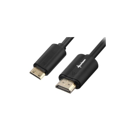 Sharkoon 3m, HDMI/Mini HDMI cavo HDMI HDMI tipo A (Standard) HDMI Type C (Mini) Nero (4044951018017)