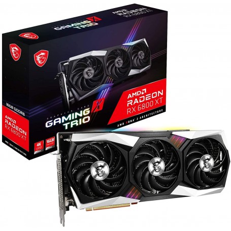 MSI Radeon RX 6800 XT GAMING X Trio 16GB GDDR6 (Non-LHR) V395-001R (V395-001R_PROMO)
