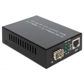 DeLOCK Media Converter 1000Base-T to SFP convertitore multimediale di rete 1000 Mbit/s Nero (86220)