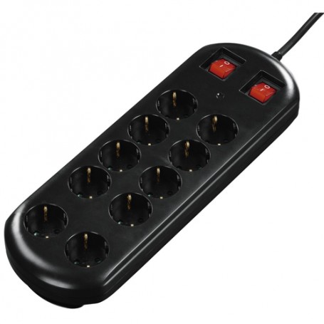Hama 00137253 protezione da sovraccarico Nero, Blu 10 presa(e) AC 230 V 2 m (137253)