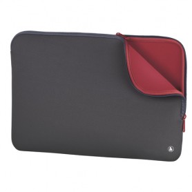 Hama Neoprene borsa per notebook 33,8 cm (13.3") Custodia a tasca Grigio, Rosso (00216508)