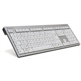 Logickeyboard SKB-AJPU-FR tastiera USB AZERTY Francese Alluminio, Bianco (SKB-AJPU-FR)