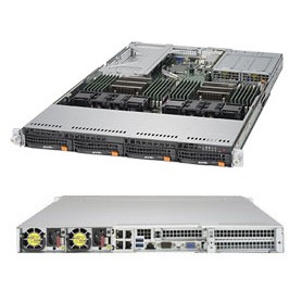 Supermicro SYS-6019U-TN4R4T sistema barebone per server Intel® C621 LGA 3647 (Socket P) Rack (1U) Nero (SYS-6019U-TN4R4T)