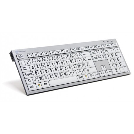 Logickeyboard LargePrint tastiera USB ĄŽERTY Francese Bianco (LKB-LPRNTBW-AJPU-FR)