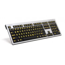 Logickeyboard LKB-LPRNTYB-AJPU tastiera USB Francese Nero, Argento (LKB-LPRNTYB-AJPU-FR)