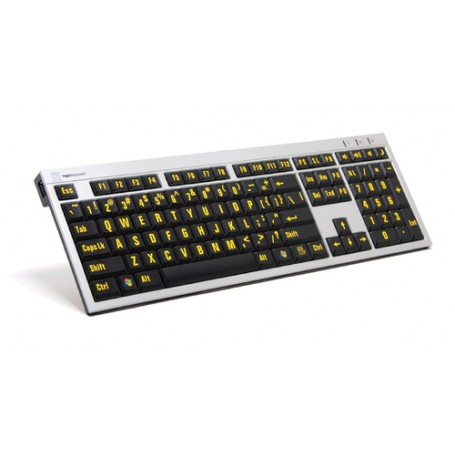 Logickeyboard LKB-LPRNTYB-AJPU tastiera USB Francese Nero, Argento (LKB-LPRNTYB-AJPU-FR)