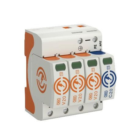 Obo Bettermann V20-3+NPE-280 Arancione, Bianco 230 V (5095253)