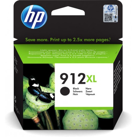 HP 912XL High Yield Black Original Ink Cartridge cartuccia d'inchiostro 1 pz Resa elevata (XL) (3YL84AE)