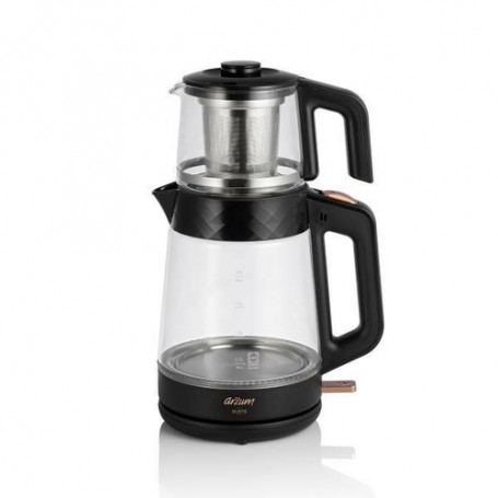 Arzum AR3101 teiera in vetro per la preparazione del tè 2 L 1900 W Nero (AR3101-CC)