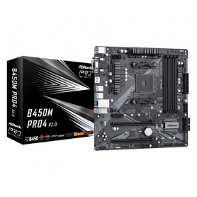Asrock B450M Pro4 R2.0 AMD B450 Presa AM4 micro ATX (90-MXBEG0-A0UAYZ)