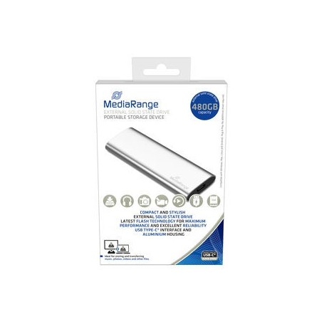 MediaRange MR1102 unità esterna a stato solido 480 GB Argento (MR1102)