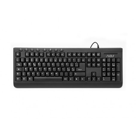 TASTIERA USB MULTIMEDIA PURE TA108 BK 113 TASTI PLUG&PLAY ADJ (500-00035)