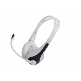 CUFFIA C/MICROFONO 3,5MM BK/WH SMARTPHONE/TABLET ADJ (780-00048)