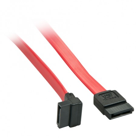 Lindy 33351 cavo SATA 0,5 m SATA 7-pin Nero, Rosso (33351)
