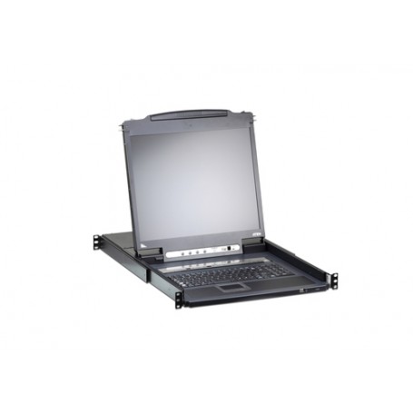 ATEN Switch KVM over IP LCD PS/2-USB VGA a binario singolo a 8 porte per 1 accesso condiviso locale/remoto (CL5708IM-ATA-XG)