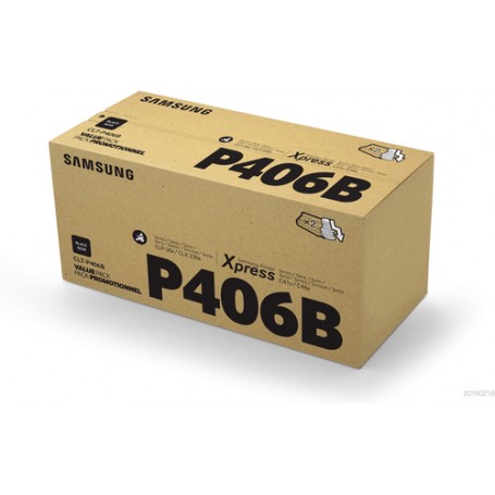 Samsung Cartucce toner nero CLT-P406B: confezione da 2 (SU374A)