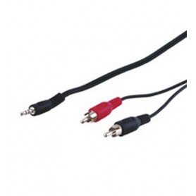 Goobay AVK 118-1000 10.0m cavo audio 10 m 3.5mm 2 x RCA Nero (50441)