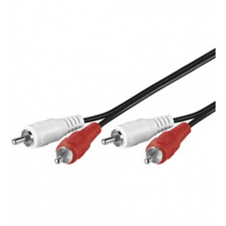 Goobay AVK 128-500 5.0m cavo audio 5 m 2 x RCA Nero (50030)
