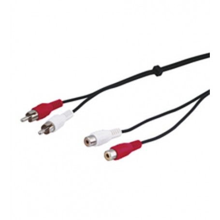Goobay AVK 125-500 5.0m cavo audio 5 m 2 x RCA Nero (50027)