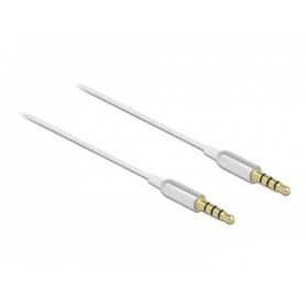 DeLOCK 66073 cavo audio 0,5 m 3.5mm Argento, Bianco (66073)