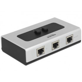 DeLOCK 87673 hub di interfaccia 1000 Mbit/s Nero, Grigio (87673)