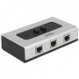 DeLOCK 87673 hub di interfaccia 1000 Mbit/s Nero, Grigio (87673)