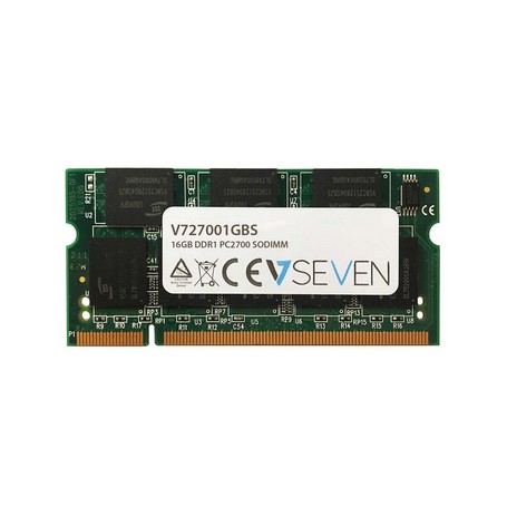 V7 1GB DDR1 PC2700 - 333Mhz SO DIMM Notebook Módulo de memoria - V727001GBS (V727001GBS)
