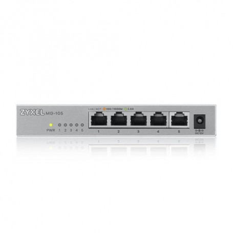 Zyxel MG-105 Non gestito 2.5G Ethernet (100/1000/2500) Acciaio (MG-105-ZZ0101F)