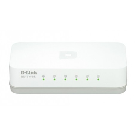 D-Link GO-SW-5E/E switch di rete Non gestito Fast Ethernet (10/100) Bianco (GO-SW-5E/E)