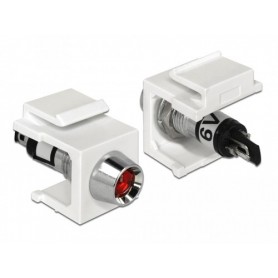 DeLOCK 86447 cavo di collegamento Keystone LED Nero, Rosso, Acciaio inossidabile, Bianco (86447)