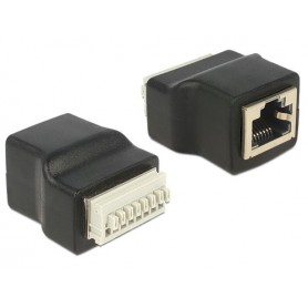 DeLOCK 65527 adattatore per inversione del genere dei cavi RJ45 Nero, Argento (65527)