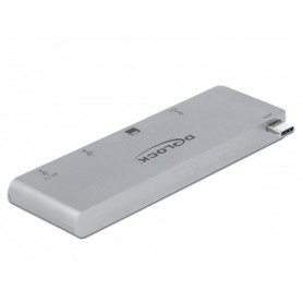 DeLOCK 64078 hub di interfaccia USB 3.2 Gen 1 (3.1 Gen 1) Type-C 5000 Mbit/s Grigio (64078)