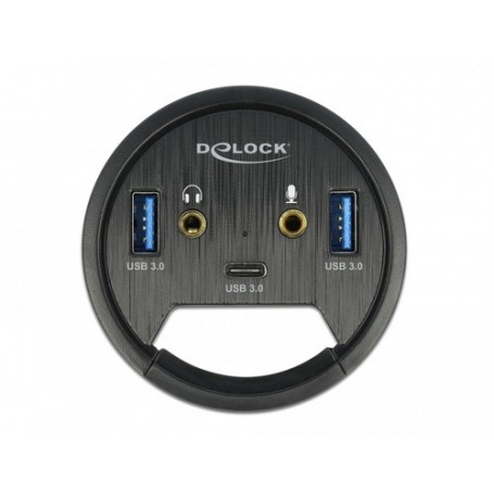 DeLOCK 62794 hub di interfaccia USB 3.2 Gen 1 (3.1 Gen 1) Type-A 5000 Mbit/s Nero (62794)