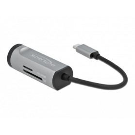 DeLOCK 64115 hub di interfaccia USB 3.2 Gen 1 (3.1 Gen 1) Type-C 5000 Mbit/s Nero, Argento (64115)