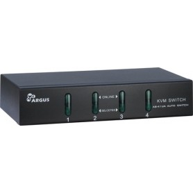 Inter-Tech KVM-AS-41UA switch per keyboard-video-mouse (kvm) Nero (88887169)