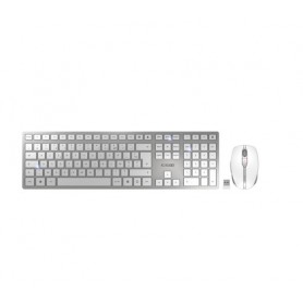 CHERRY DW 9100 SLIM tastiera RF senza fili + Bluetooth AZERTY Francese Argento (JD-9100FR-1)