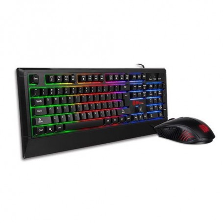Tt eSPORTS Challenger Combo tastiera USB Tedesco Nero (CM-CHC-WLXXPL-GR)