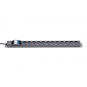ITRack 309147 unità di distribuzione dell'energia (PDU) 12 presa(e) AC 0U Nero (ITR-309147)
