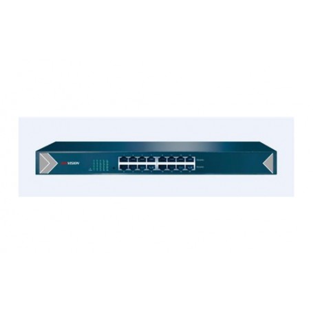 Hikvision Digital Technology DS-3E0516-E switch di rete Non gestito L2 Gigabit Ethernet (10/100/1000) 1U Nero, Blu (DS-3E0516-E)