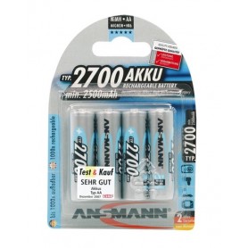 Ansmann Blister 4 X Accu, AA, 2700mAh AA / HR6 Nichel-Metallo Idruro (NiMH) (5030842)