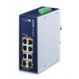 PLANET IP30 Industrial 4-Port Non gestito Gigabit Ethernet (10/100/1000) Supporto Power over Ethernet (PoE) Blu, Bi (IGS-824UPT)