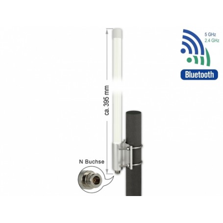 DeLOCK 12632 antenna di rete Antenna omnidirezionale Tipo N 8 dBi (12632)